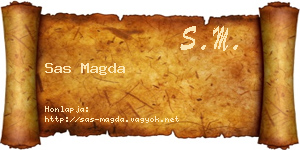 Sas Magda névjegykártya